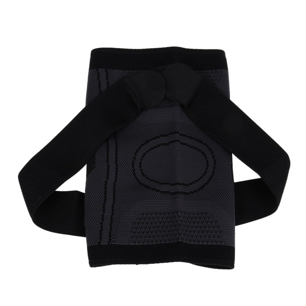 KAKOWELY Rodillera de compresión negra XL con correa ajustable para aliviar el dolor al correr y hacer ejercicios de baloncesto.