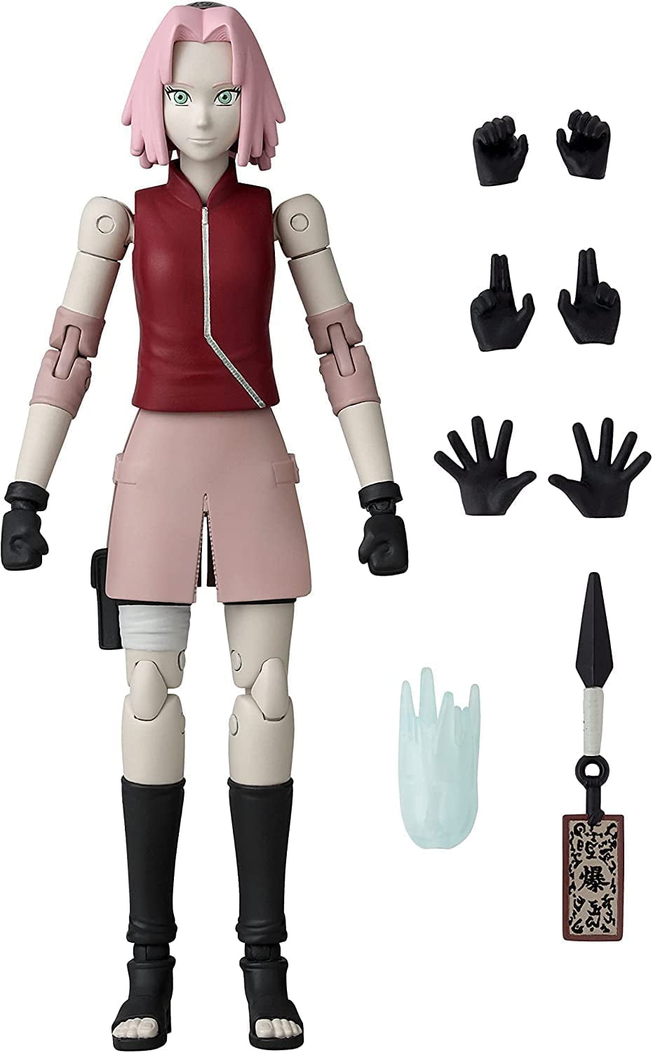 Bandai Anime Heroes Haruno Sakura Action Figure, 6.5 inch, with 2 Exclusive My Outlet Mall Stickers