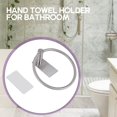 thumbnail image 5 of Anillo para toallas/toallero: toallero redondo autoadhesivo para baño, acero inoxidable plateado, 5 of 5