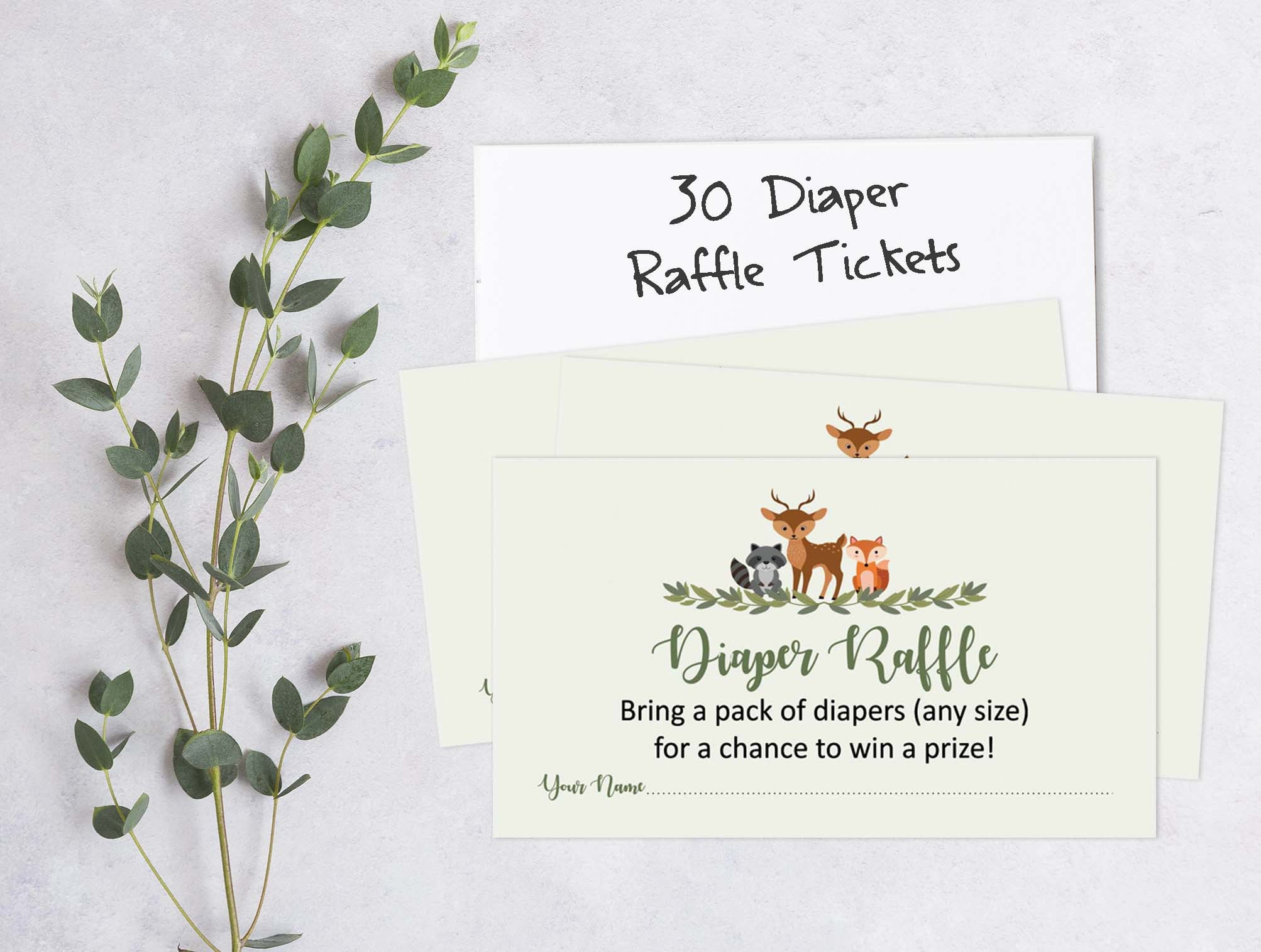 Inkdotpot Set Of 30Jungle Animals Baby Shower Invitations-Diaper Raffle Tickets And Baby Shower Book Request Cards Gender Neutral Invites Its A Boy Its A Girl