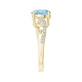 thumbnail image 3 of Angara Natural 1.6 Ct. Aquamarine with Diamond Infinity Ring in 14K Yellow Gold for Women (Ring Size: 11.5), 3 of 9
