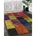 thumbnail image 3 of Ahgly Company Machine Washable Indoor Round Contemporary Sienna Brown Area Rugs, 8' Round, 3 of 7