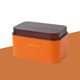 thumbnail image 5 of Soporte para caja de pañuelos montado en la pared, gran capacidad, diseño de esquina redondeada, buen sellado, caja dispensadora de pañuelos impermeable, color naranja, 5 of 5