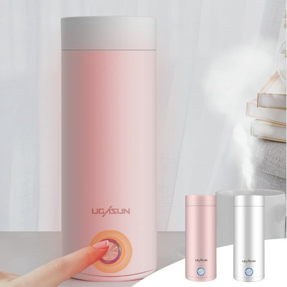 under $5 Usloyux Travel Electric Kettle, Portable Mini Kettle Small Hot Water Boiler 304 Stainless Steel Fast Boiling Water with Auto Shut-Off and Boil Dry Protection