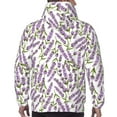 thumbnail image 7 of Wukai Lavender Flowers Print Men Hoodies Fleece Sweatshirts Long Sleeve Sweaters Pullover Fall Outfits Winter Clothes-Large, 7 of 7
