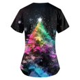 thumbnail image 3 of BDPORKAS Christmas Scrub Tops for Women with Pockets Cute Santa Snowman Print V-Neck Scrubs Soft Comfortable Nursing Uniform Workwear, 3 of 3