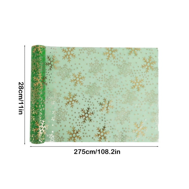 Decoraciones navideñas, bandera de mesa con lámina de oro caliente, tela de nailon, bandera de mesa, decoración para fiestas, bandera de mesa con copos de nieve navideños, bandera de mesa para reunion