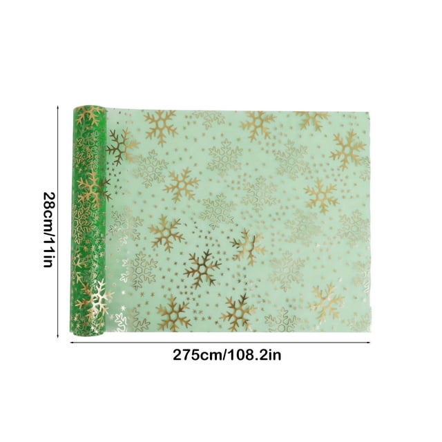 Decoraciones navideñas, bandera de mesa con lámina de oro caliente, tela de nailon, bandera de mesa, decoración para fiestas, bandera de mesa con copos de nieve navideños, bandera de mesa para reunion