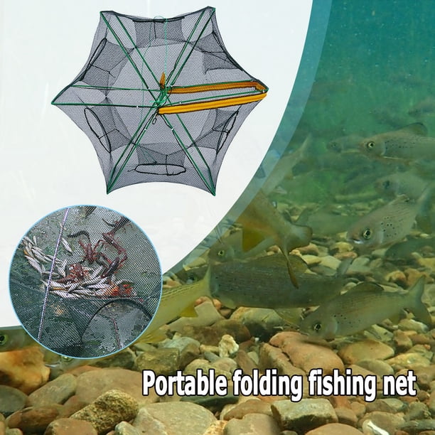 Red de pesca automática para cangrejos y camarones jaula plegable de Ehuebsd 3 8 lados 1901 9 7 agujeros