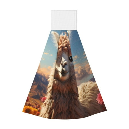 

Coaee Fluffy Alpaca Mountain Meadow for Fast Absorbent Hanging Towels with Velcro for Kitchen Bathroom Laundryroom