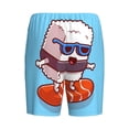 thumbnail image 4 of Yiaed Sushi Salmon Surfing for Men's Soft Sleep Pajama Short Lounging Pajama Shorts-XX-Large, 4 of 8