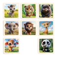 thumbnail image 3 of Rompecabezas de madera de 8 piezas para bebés, juguetes educativos interactivos con formas animales del bosque, 3 of 9
