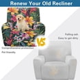 thumbnail image 4 of Ledback Lily Print Stretch Lazy Boy Chair Cover for Pet Tropical Leaves Print Reclining Slipcovers Non Slip Soft Sofa Slipcover Washable Furniture Protector, Green, 4 of 8