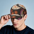 thumbnail image 6 of Geometric Colorful Baseball Cap – Art Paisley Boho Vintage Retro Ethnic Floral Abstract Decorative Pattern Mandala Exotic Artistic Elegant Classic Chic, 6 of 8