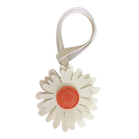 Unique Daisy Inspired Bag Charm Waterproof PU Keychain Gift for Friend Family