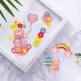 thumbnail image 4 of SHAR Set of 5 Cute Rabbit Planet Macaroon Embroidered Fabric Patch Patch Pack Clothes Shoes Hat Self-adhesive Embroidery, 4 of 5