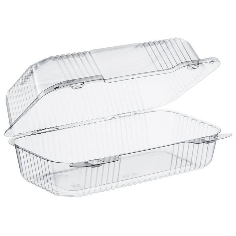 StayLock Clear Hinged Lid Containers, 5.4 x 9 x 3.5, Clear, Plastic, 250/Carton StayLock Clear Hinged Lid Containers, 5.4 x 9 x 3.5, Clear, Plastic, 250/Carton