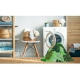 thumbnail image 2 of Ahgly Tapis d'Intérieur Lavable en Machine Carré Vert Émeraude Profond Transitionnel, 7 Pieds Carré, 2 of 7