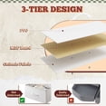 thumbnail image 5 of EnHomee White Dresser for Bedroom with Open Shelves 10 Drawers Dresser with Charging Station and LED Lights,Fabric Dressers & Chests of Drawers, 5 of 7
