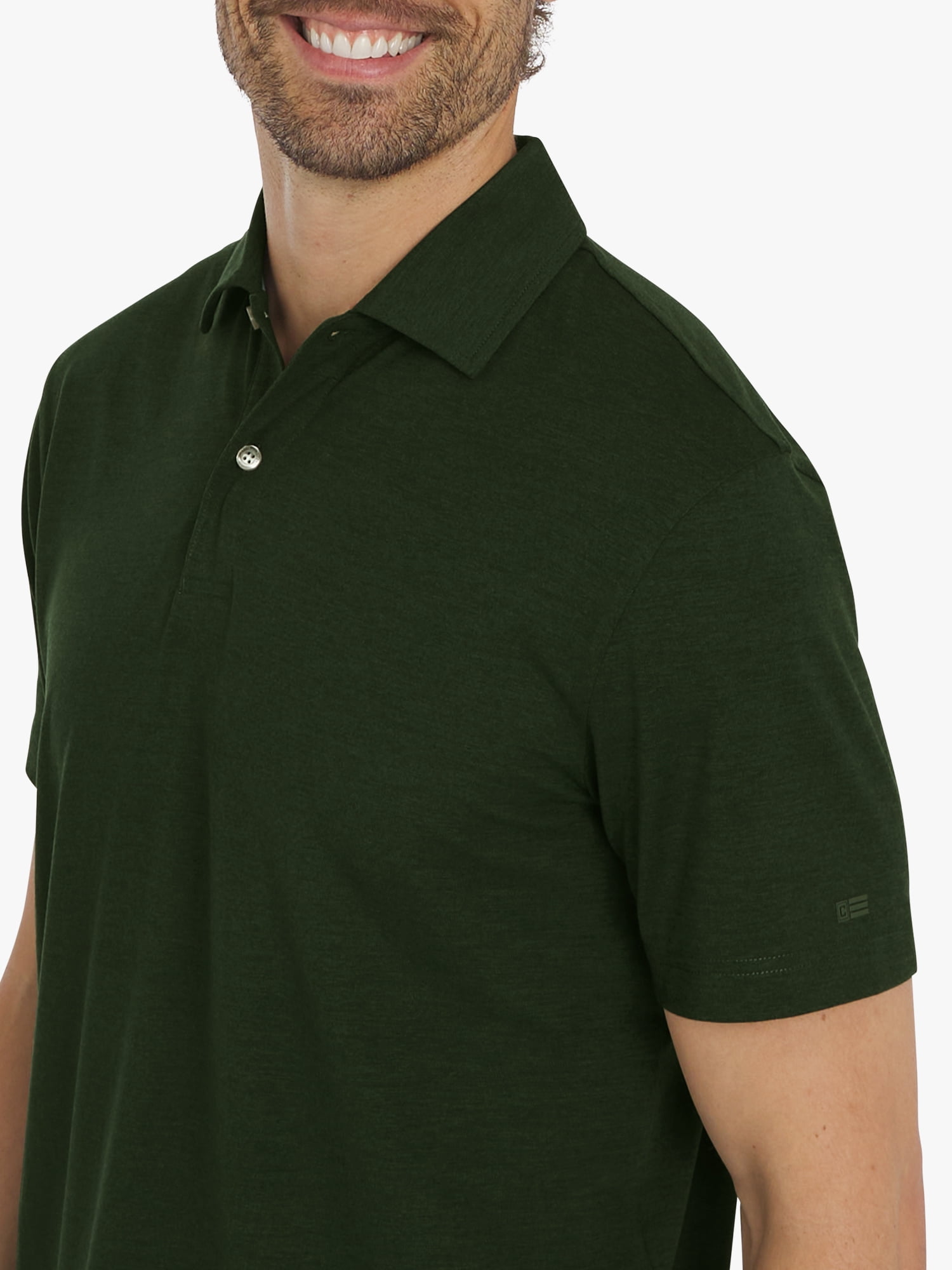 Chaps Men's and Big Men's Short Sleeve Performance Solid Polo Shirt, Sizes S-3XL