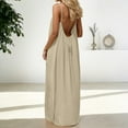 thumbnail image 4 of Afdoent Women's Dresses Long Sleeve V Neck Backless Maxi Dress For Oversized Loungewear Robe Casual Home Dress With Side Slits Travel Outfits, 4 of 7