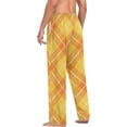 thumbnail image 6 of National Tartan Yellow Ghost Pajama Pants, Men's Lounge Pants Light with Drawstring and Pockets, Christmas New Year Birthday Father's Day Gifts, Medium, 6 of 7