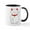 White/Black Inside, variant on CafePress - White Lucky Cat Left Arm Raised Mug - 11 oz Ceramic Mug - Novelty Coffee Tea Cup