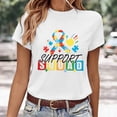thumbnail image 2 of Bibifish Womens Tees Autism Awareness Graphic Soft Cozy Regular Fit Crewneck Short-Sleeve Tees Summer Daily Party Stylish T-Shirts, 2 of 4