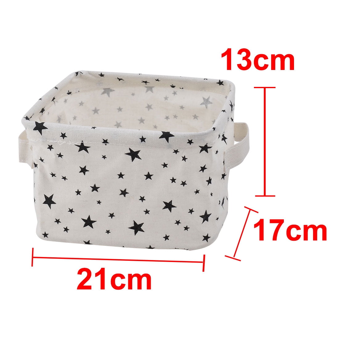 Unique Bargains Fabric Star Household Desktop Makeup Sundries Storage Box Basket Closet
