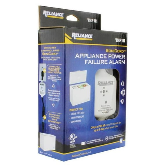Reliance Controls 3019490 1.5 in. SoniCord Appliance Power Failure Alarm, White