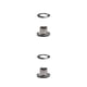 thumbnail image 3 of Guardurnaity 100x Anillos de plata Color duradero en varios tonos para dedos con estilo Hebilla de ojo de pollo de cobre Hebilla de ojal de cortina plateado 3.5 mm Junta redonda+cobre 2piezas, 3 of 6