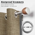 thumbnail image 6 of 2 Panels Outdoor Curtains for Patio Waterproof 54"x84" Vintage Brown Weatherproof Privacy Outsides Curtains, Farmhouse Retro Dark Solid Color Linen Texture Grommet Thermal Drapes for Cabana Porch, 6 of 8