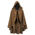 thumbnail image 4 of FASHOFT Adult Renaissance Hooded Cape Halloween Velvet Shawl Cosplay Outfit Historical Theme Party Stage Performance Fancy Dress Up Halloween One Size, 4 of 5
