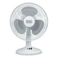 thumbnail image 2 of BLACK+DECKER BFDT12SW 12-In. 3-Speed Oscillating Portable Table Fan, White, BFDT12SW, 2 of 7