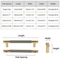 thumbnail image 2 of BE-TOOL 5 Pack Knurled Cabinet Handle 96mm/3.77" Aluminum Alloy Knurled Cabinet Pulls Gold (Screws Included), 2 of 8