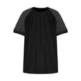 thumbnail image 5 of Tdoqot Womens Trendy Plus Size Tops- Casual Lace Short Sleeve Pleats Crewneck Summer Shirts Blouses Black Size L, 5 of 7