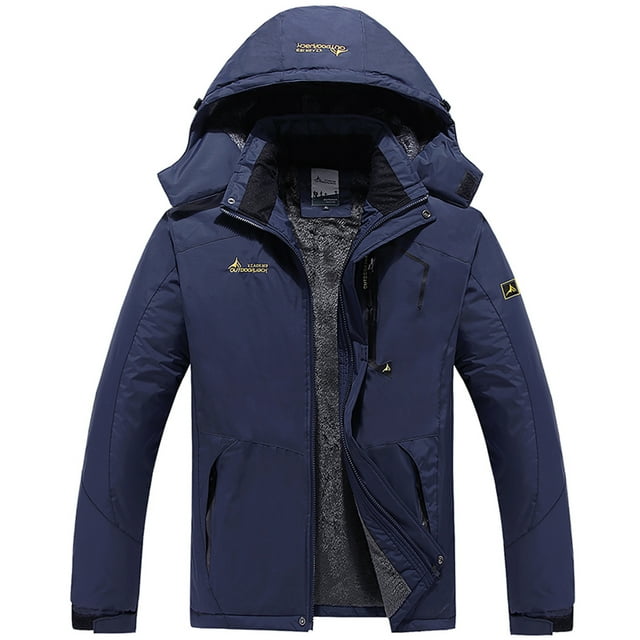 Man's Warm Waterproof Windbreaker Hooded Raincoat Snowboarding Jackets