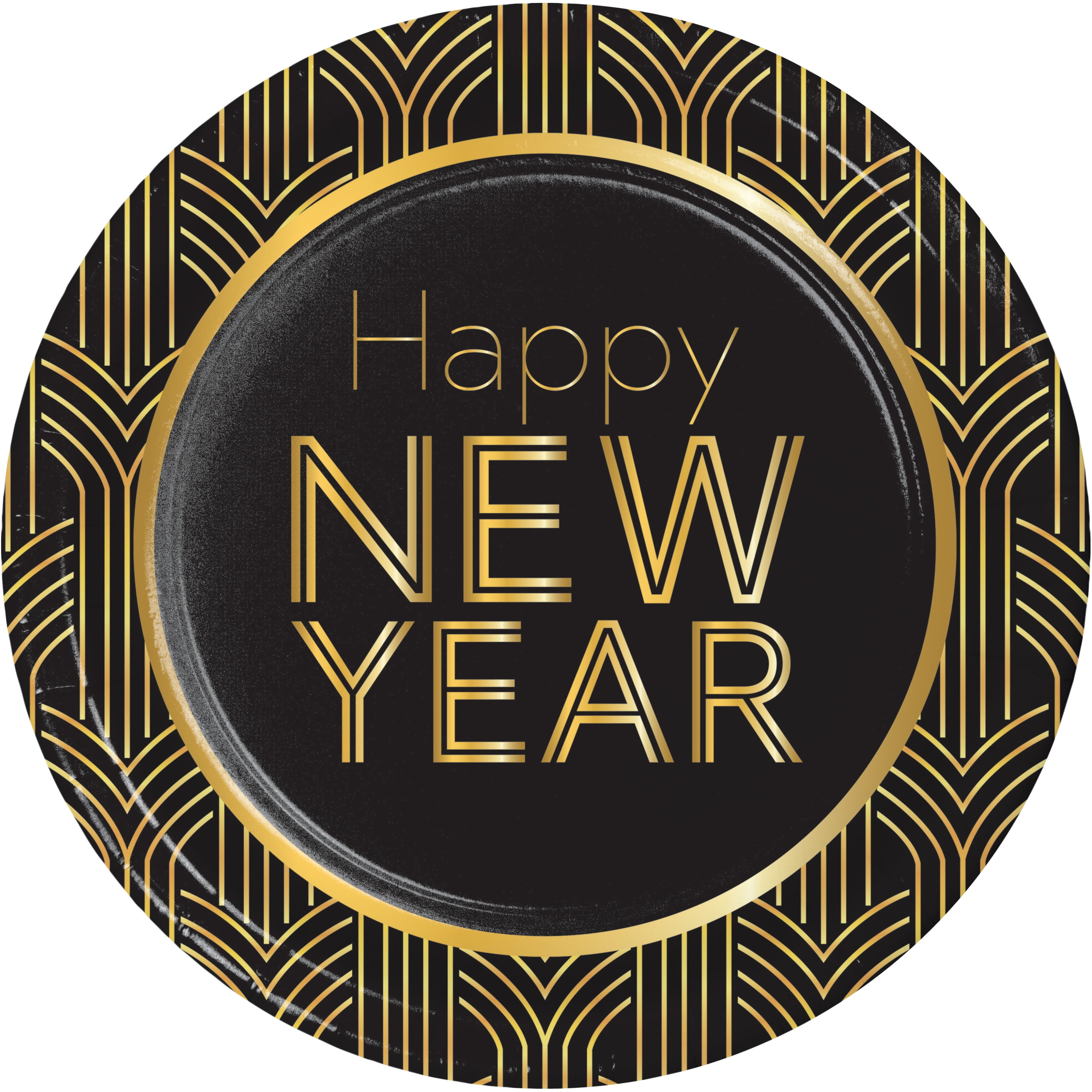 2020 New Year Paper Plates, 24 Count for 24 Guests