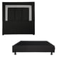 thumbnail image 1 of Box Base Cama Queen Size + Cabecera Bora Negro, 1 of 7