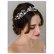 thumbnail image 2 of Diadema de boda dorada, tocado bohemio para piezas de cabello nupcial, accesorios para el cabello de boda con Halo de flor de vid de perla de cristal kaili Sencillez, 2 of 3