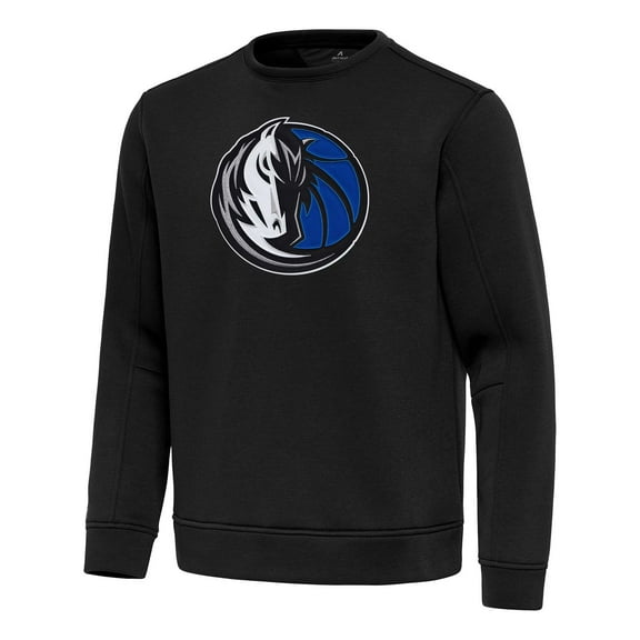 Men's Antigua Black Dallas Mavericks Relevant Pullover Sweatshirt