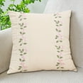 thumbnail image 5 of COM1950s Embroidered Rose Pillow Cover for Sofa and Bed,Floral Design Decorative Cushion Case,Easy To Clean and Replace,Ideal for Lumbar Support Holiday Gift,17.7X17.7 Inch, 5 of 9