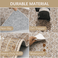thumbnail image 5 of Hiasan Kitchen Rugs for Floor 2 Piece Set Anti Fatigue Cushioned PVC Kitchen Mats Non Slip Waterproof Farmhouse Mats Comfort Standing Mat for Sink, Laundry, 17"x30"+17"x47", Beige Moroccan Trellis, 5 of 6