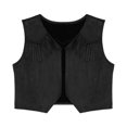 thumbnail image 3 of Alvivi Kids Boys Western Cowboy Dress Up Vest Halloween Cosplay Party Waistcoat 6-16 Black 14, 3 of 5