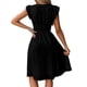 thumbnail image 4 of Vestido de Fiesta para Mujer, con Encaje Bordado y Ojales, Cintura Fruncida, Mangas Acampanadas, Corte A, , Midi, para (2025) Negro M, 4 of 9