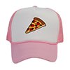 Adult Men's Pepperoni Pizza Slice Rope Foam Trucker Hat, White/Light Pink
