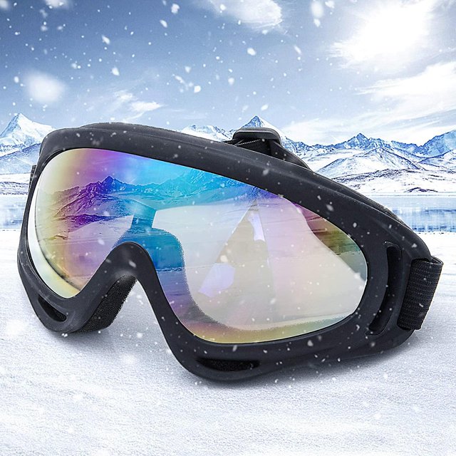 Gafas de esquí Unisex a prueba de viento Protección UV Gafas para motos de nieve Feliz Sencillez