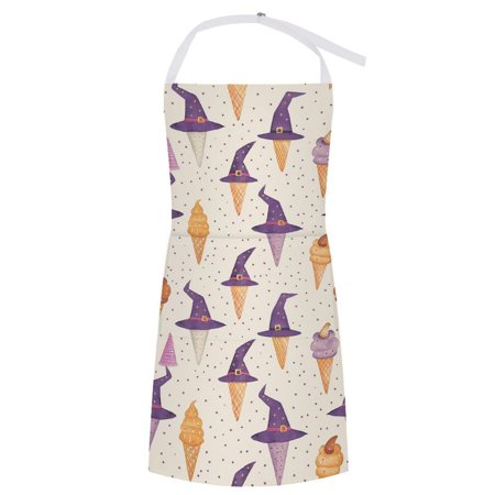 

ZZZHY Cute Halloween Witch Hats-4 Apron with Pockets Adjustable Aprons for Men/Women Waterproof Chef Aprons for Kitchen Gardening Cooking BBQ Baking Halloween Thanksgiving Christmas