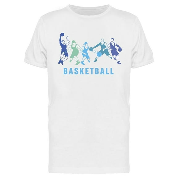 Blue Basketball Players T-Shirt Men -Image by Shutterstock, Male 3X-Large