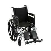 Nova MedicalProducts Healthcare 16" Lightweight Wheelchair with Full Arms and Elevating Leg Rests